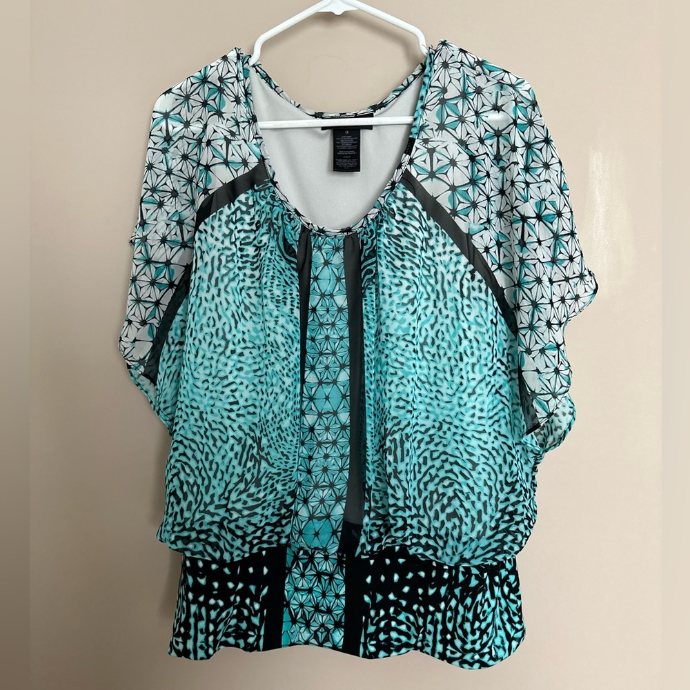 165 Style & co. Banded Waist Blouse 1X